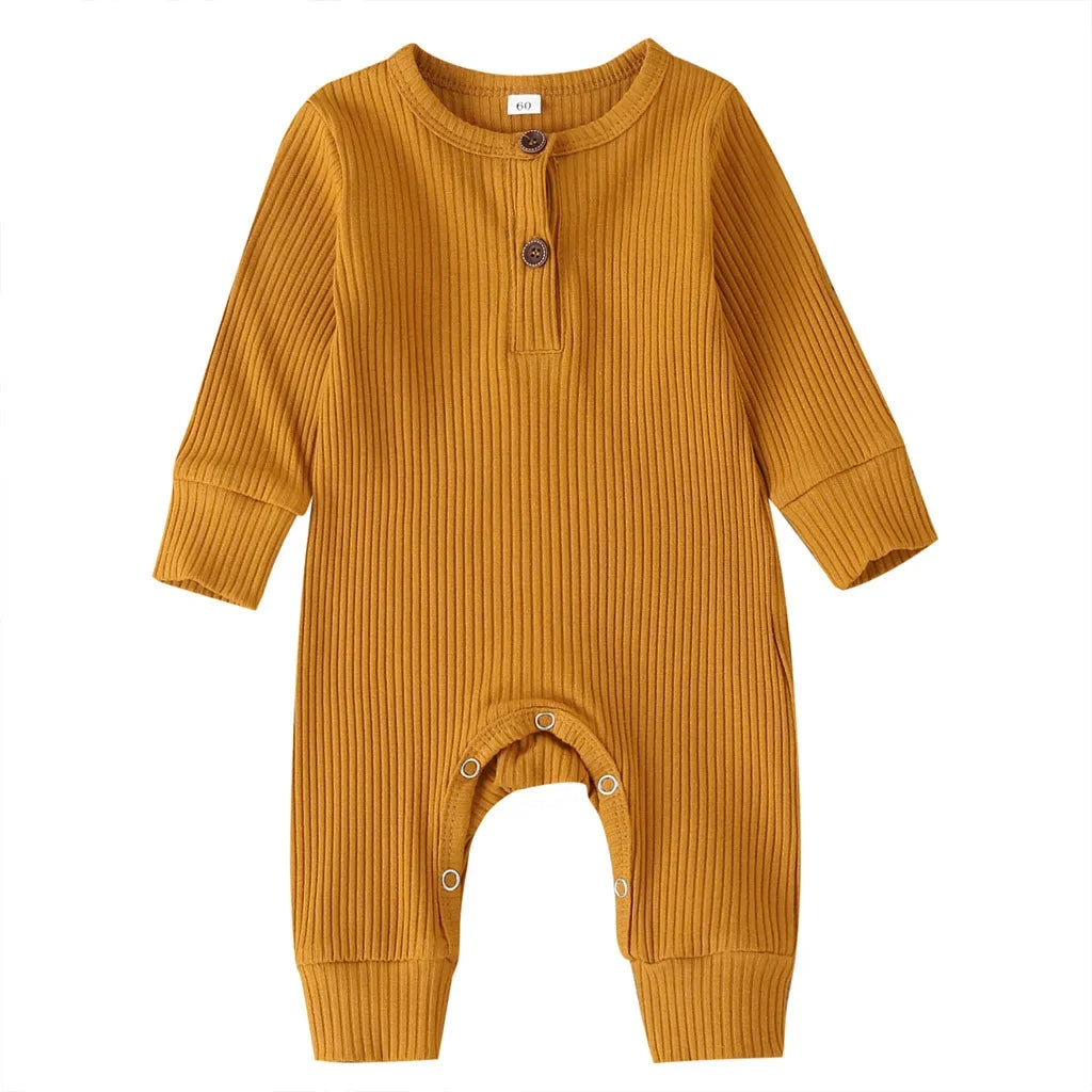 Cotton Long Sleeve Infant Romper